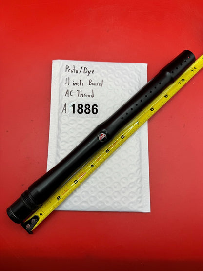 Proto/Dye 11 Inch Paintball Barrel AC Thread - used paintball barrel - black