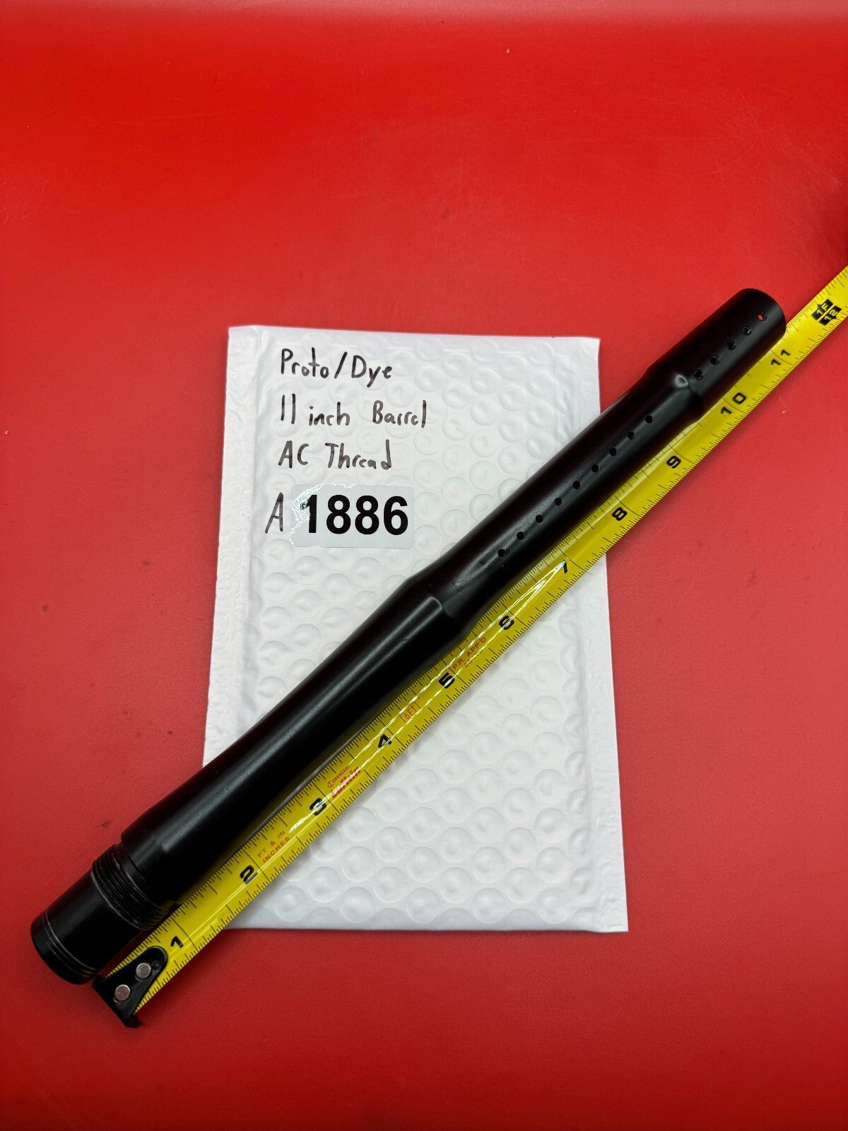 Proto/Dye 11 Inch Paintball Barrel AC Thread - used paintball barrel - black