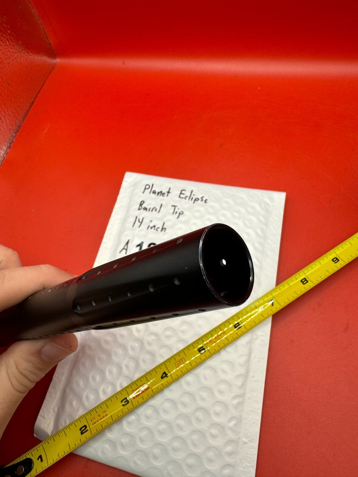 Planet Eclipse Paintball Barrel Tip 14 Inch - used paintball barrel tip - black