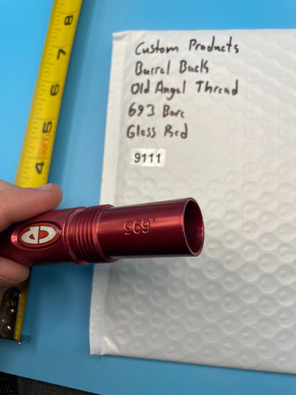 Custom Products Paintball Barrel Back Old Angel Thread 693 Bore Gloss Red