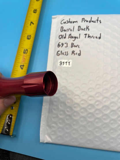 Custom Products Paintball Barrel Back Old Angel Thread 693 Bore Gloss Red