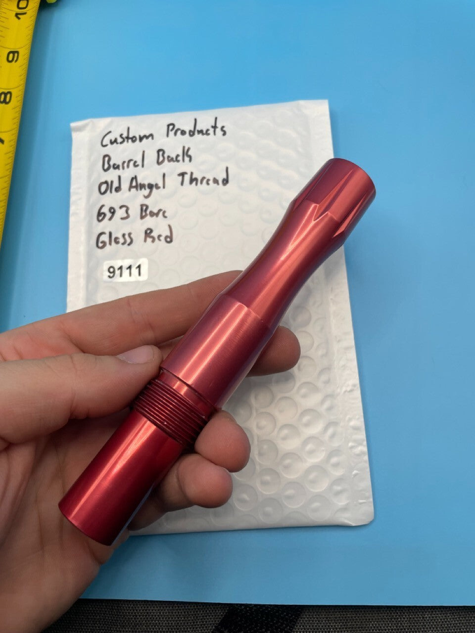 Custom Products Paintball Barrel Back Old Angel Thread 693 Bore Gloss Red