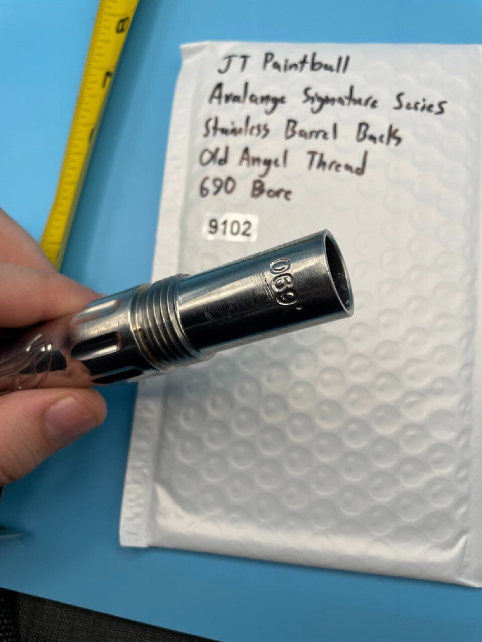 JT Paintball Avalanche Signature Series Stainless Barrel Back Old Angel Thread