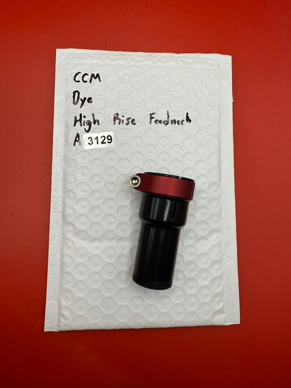 CCM Dye High Rise Feedneck - used paintball feedneck - black/red anno