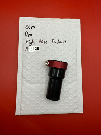 CCM Dye High Rise Feedneck - used paintball feedneck - black/red anno