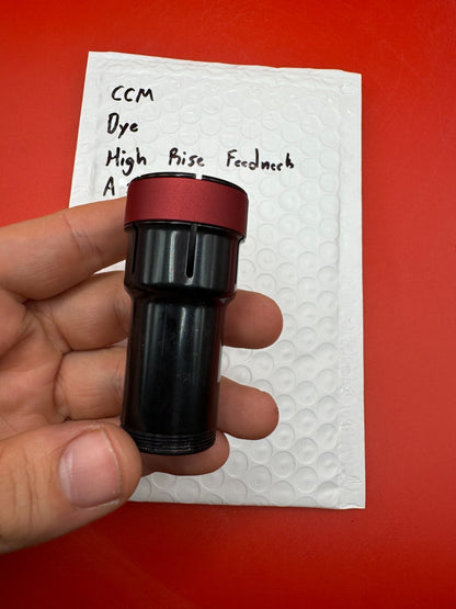 CCM Dye High Rise Feedneck - used paintball feedneck - black/red anno