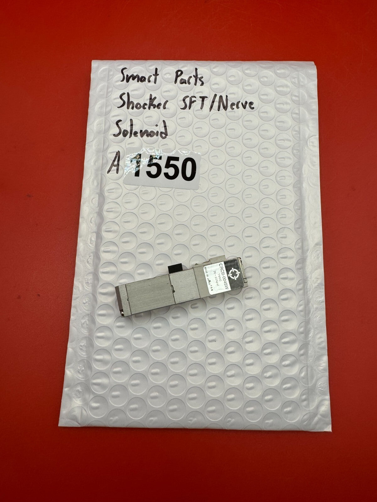 Smart Parts Shocker SFT/Nerve Solenoid - used paintball solenoid - silver
