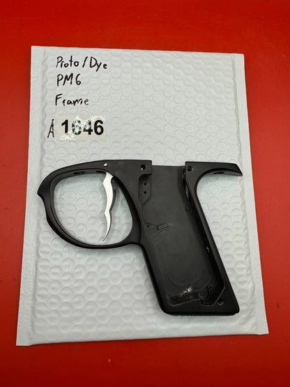 Proto/Dye PM6 Paintball Marker Frame - used paintball trigger frame - black