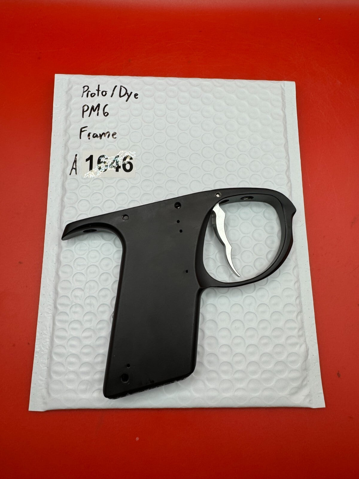 Proto/Dye PM6 Paintball Marker Frame - used paintball trigger frame - black