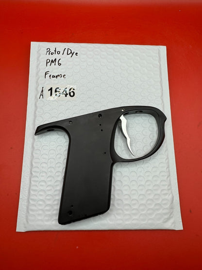 Proto/Dye PM6 Paintball Marker Frame - used paintball trigger frame - black