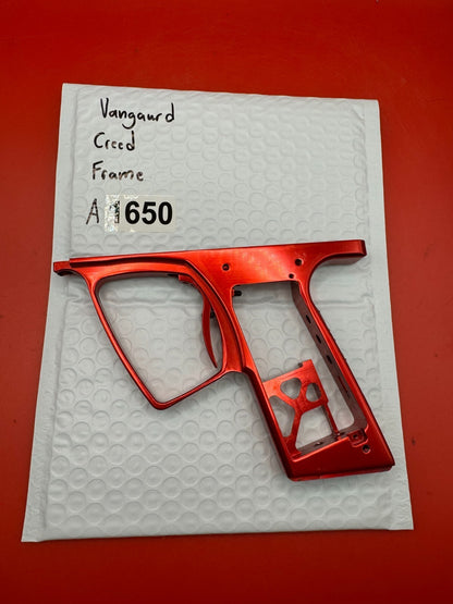 Vangaurd Creed Paintball Marker Frame - used paintball trigger frame - red anno