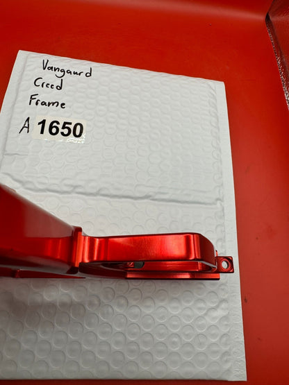 Vangaurd Creed Paintball Marker Frame - used paintball trigger frame - red anno