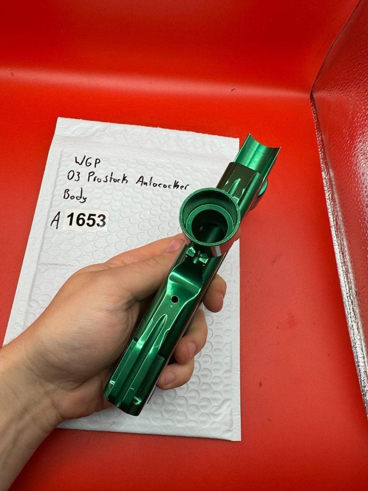 WGP  03 Prostock Autococker Body - used paintball marker body - green anno