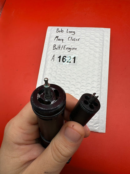 Bob Long Marq Closer Bolt/Engine - used paintball bolt/engine assembly - black
