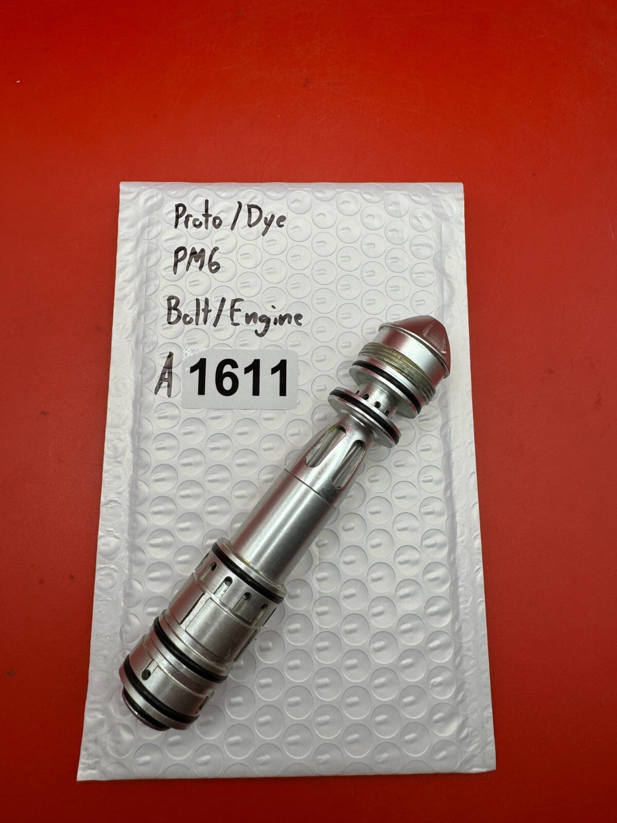 Proto/Dye PMG Bolt/Engine - used paintball bolt / engine assembly - silver