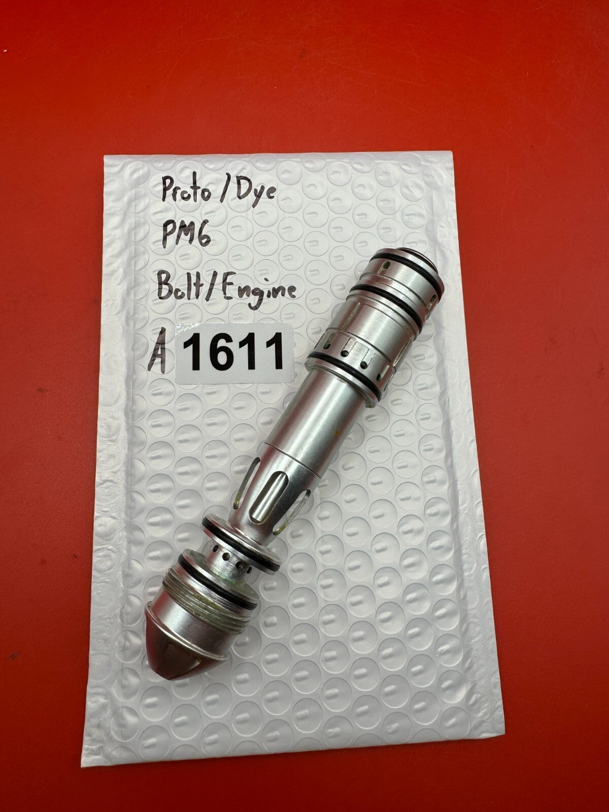 Proto/Dye PMG Bolt/Engine - used paintball bolt / engine assembly - silver