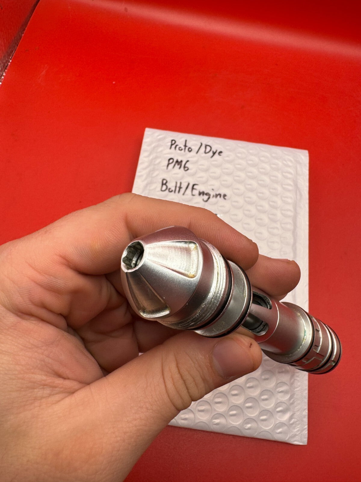Proto/Dye PMG Bolt/Engine - used paintball bolt / engine assembly - silver