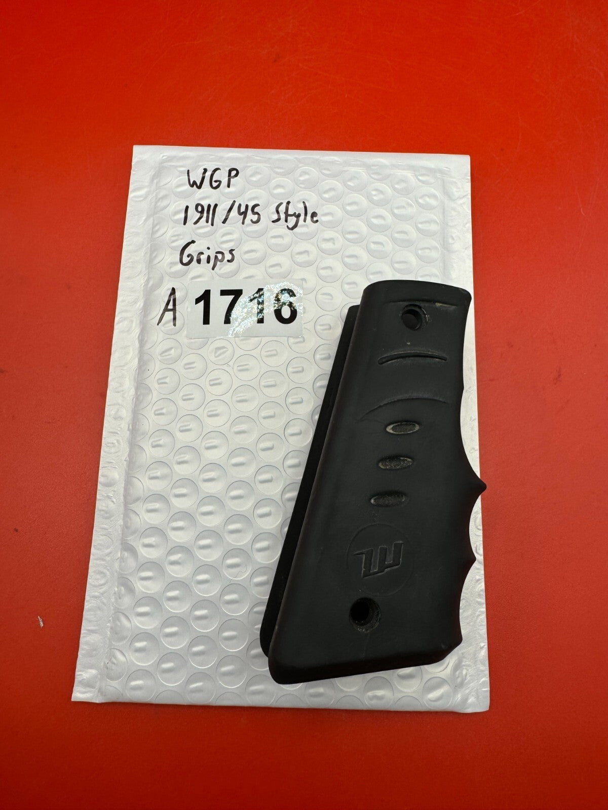 WGP 1911/45 Style Grips - used paintball grip panels - black