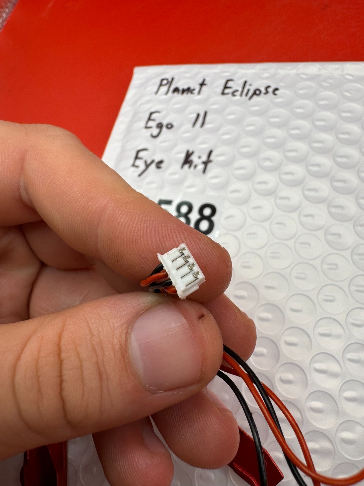 Planet Eclipse Ego 11 Eye Kit - used paintball eye kit - red anno