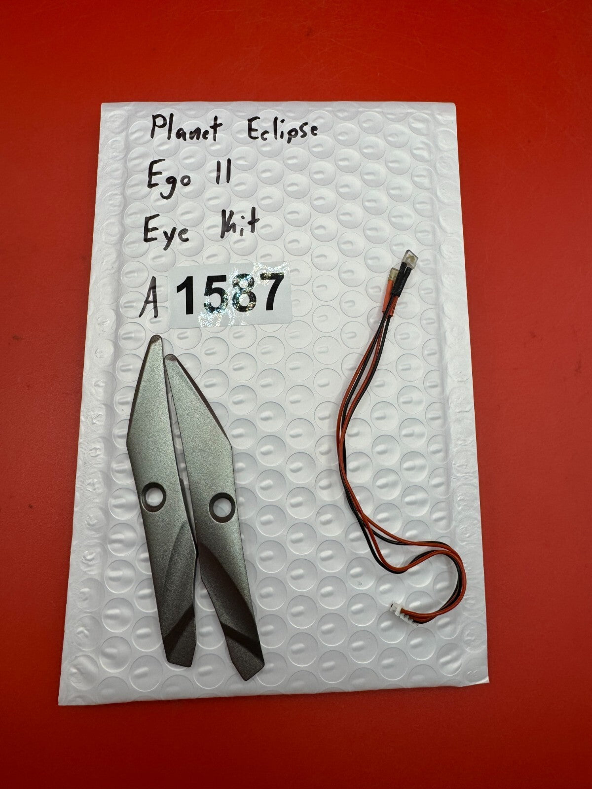 Planet Eclipse Ego 11 Eye Kit - used paintball eye kit - silver/black