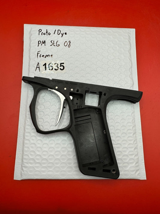 Proto/Dye PM SLG 08 Frame - used paintball trigger frame - black/silver