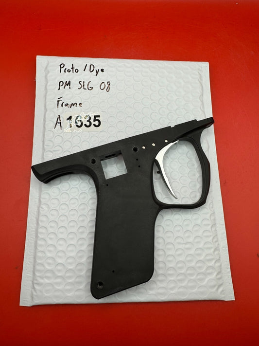 Proto/Dye PM SLG 08 Frame - used paintball trigger frame - black/silver