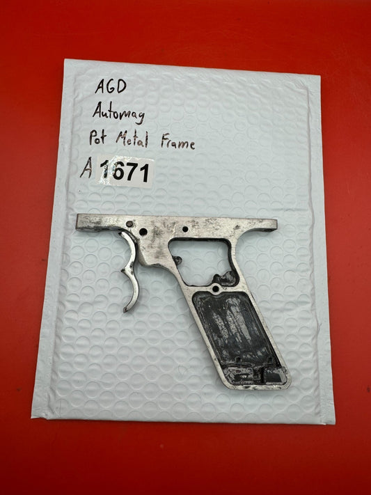 AGD Automag Pot Metal Paintball Marker Frame - used paintball trigger frame - silver