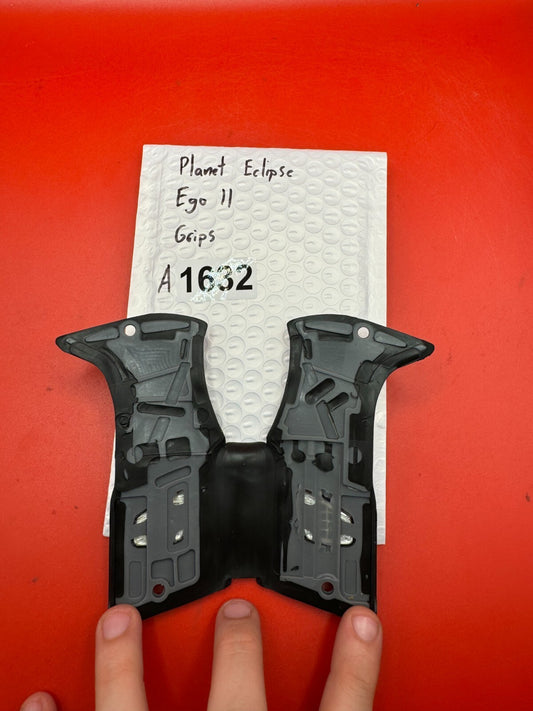 Planet Eclipse Ego 11 Grips - used paintball grip panels - black/gray