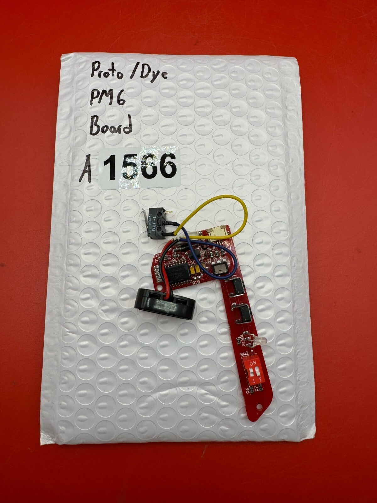 Proto/Dye PMG Board - used paintball board - red