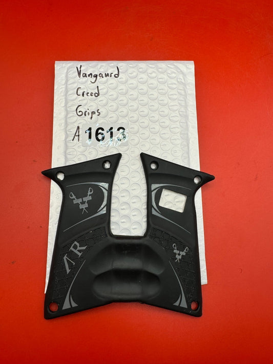 Vangaurd Creed Grips - used paintball grip panels - black/gray
