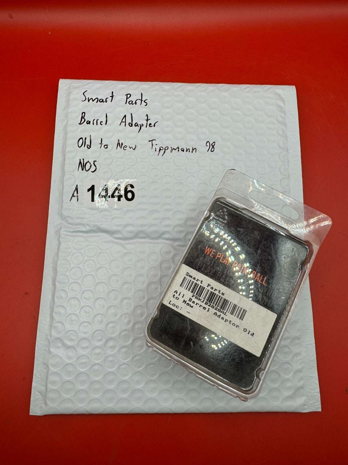 Smart Parts Barrel Adapter Old to New Tippmann 98 NOS - used paintball barrel adapter - black