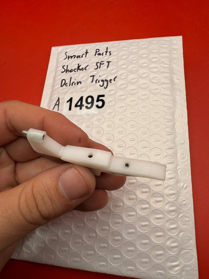 Smart Parts Shocker SFT Delrin Trigger - used paintball trigger - white