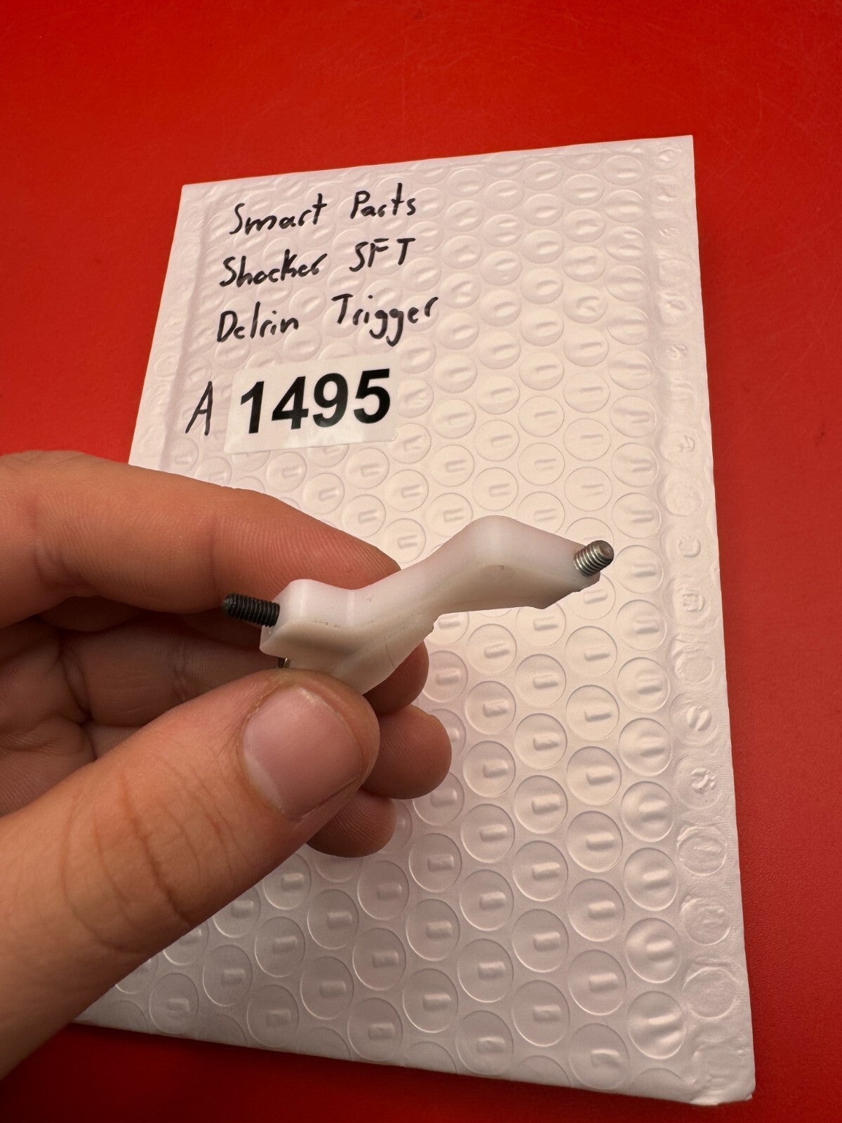 Smart Parts Shocker SFT Delrin Trigger - used paintball trigger - white