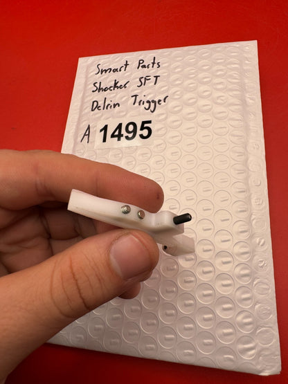 Smart Parts Shocker SFT Delrin Trigger - used paintball trigger - white