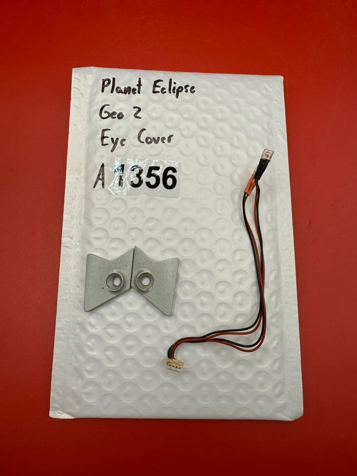 Planet Eclipse Geo 2 Eye Cover - used paintball eye cover and eye wire harness kit - silver
