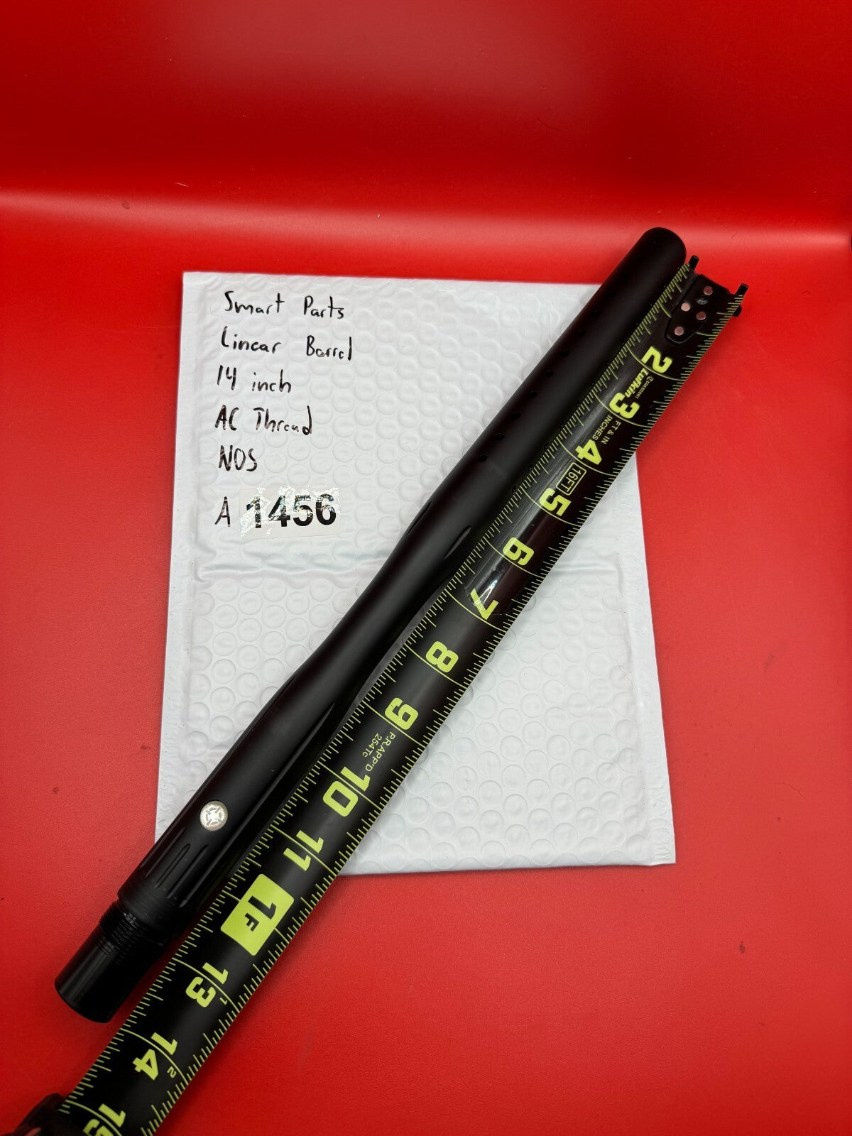 Smart Part Linear Barrel 14 inch AC Thread NOS - used paintball barrel - black