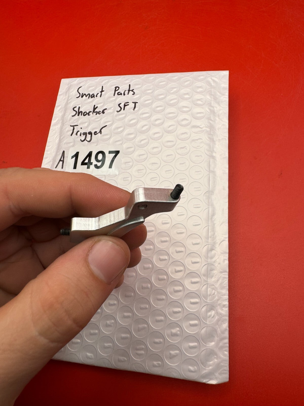Smart Parts Shocker SFT Trigger - used paintball trigger - silver