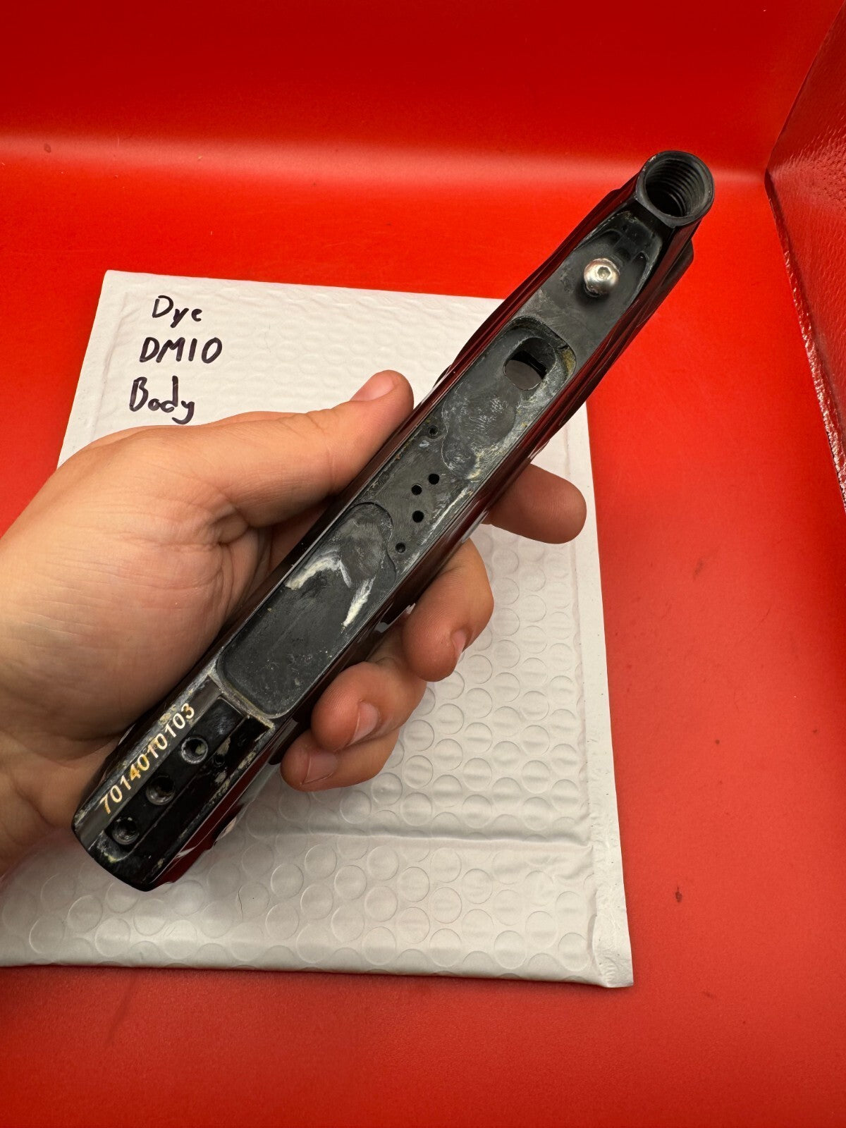 Dye DM10 Body - used paintball marker body - black/dark red fade