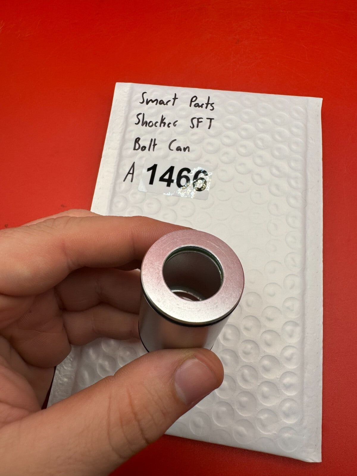 Smart Parts Shocker SFT Bolt Can - used paintball bolt can - silver