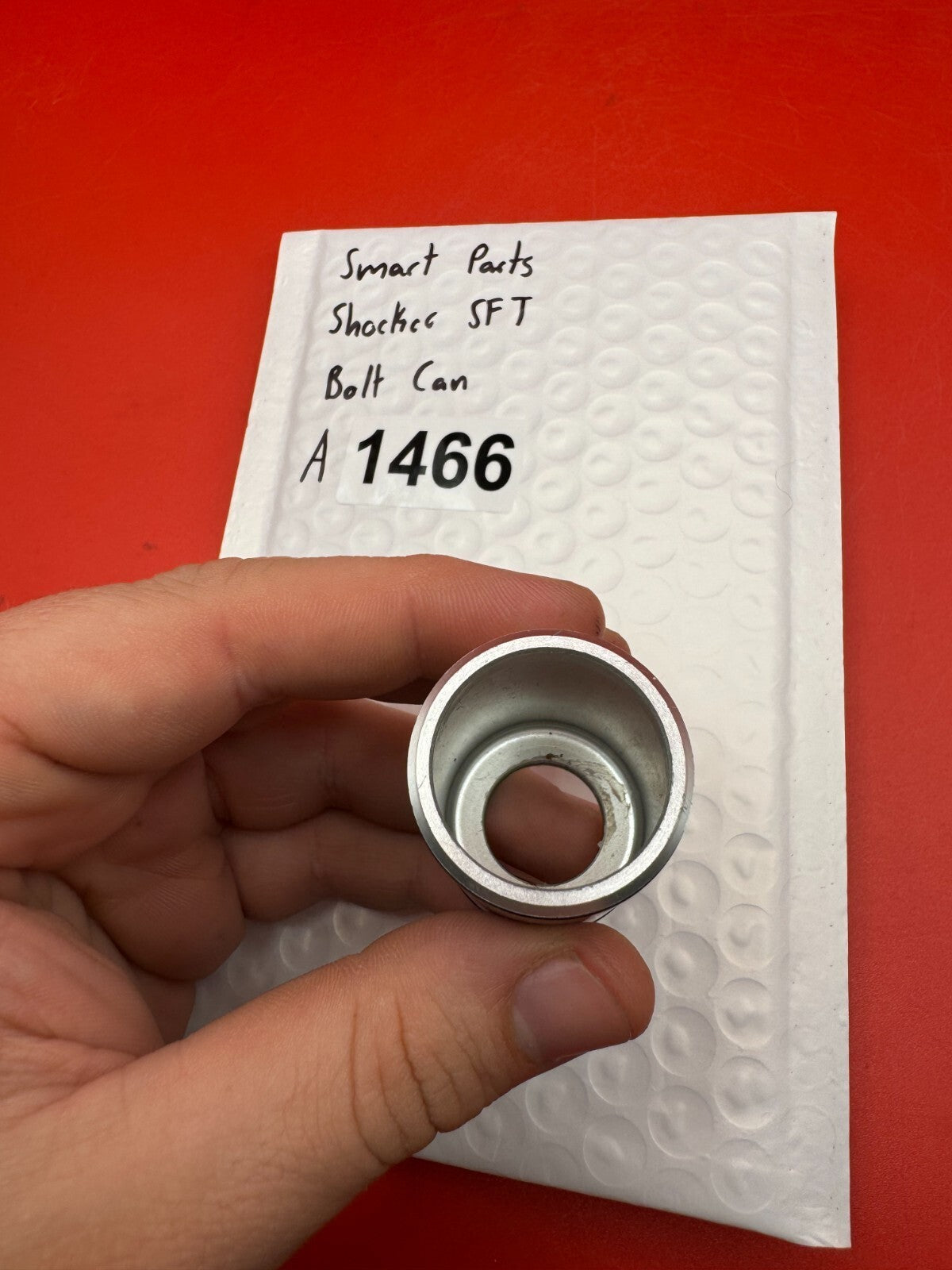 Smart Parts Shocker SFT Bolt Can - used paintball bolt can - silver