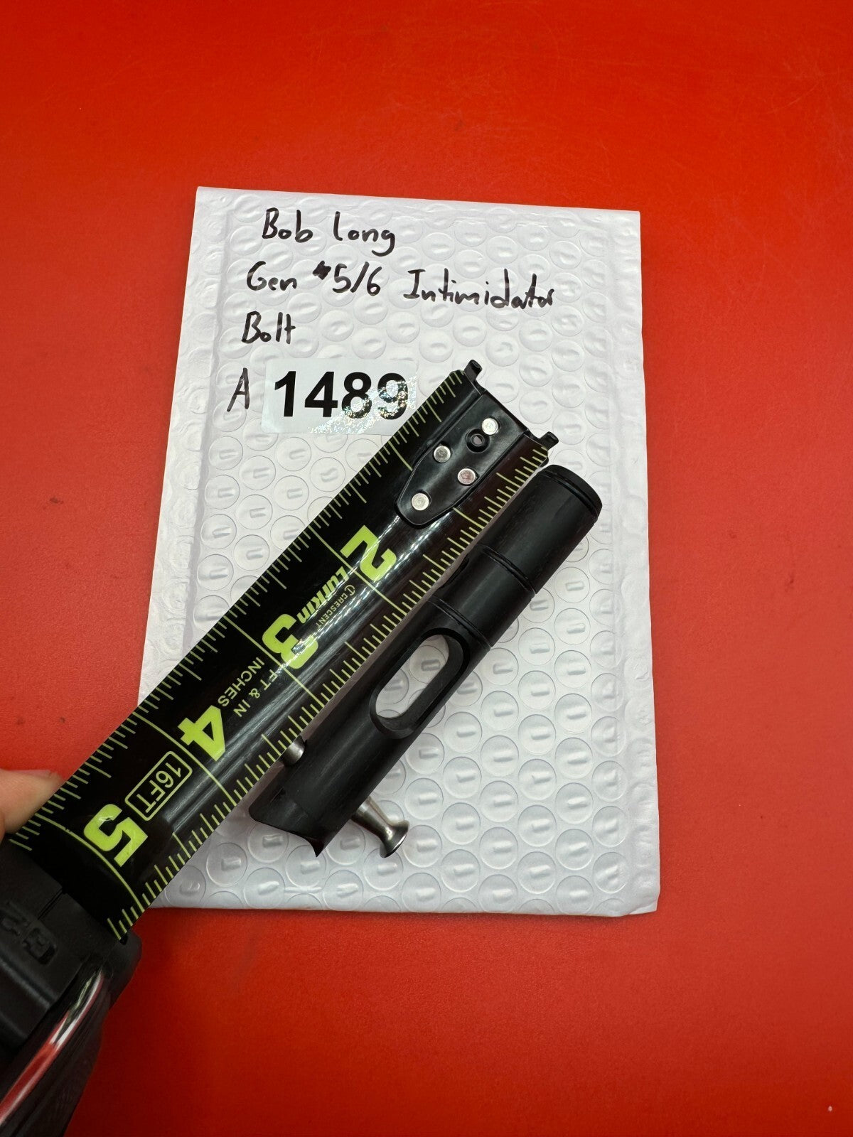 Bob Long Gen 5/6 Intimidator Bolt - used paintball bolt - black