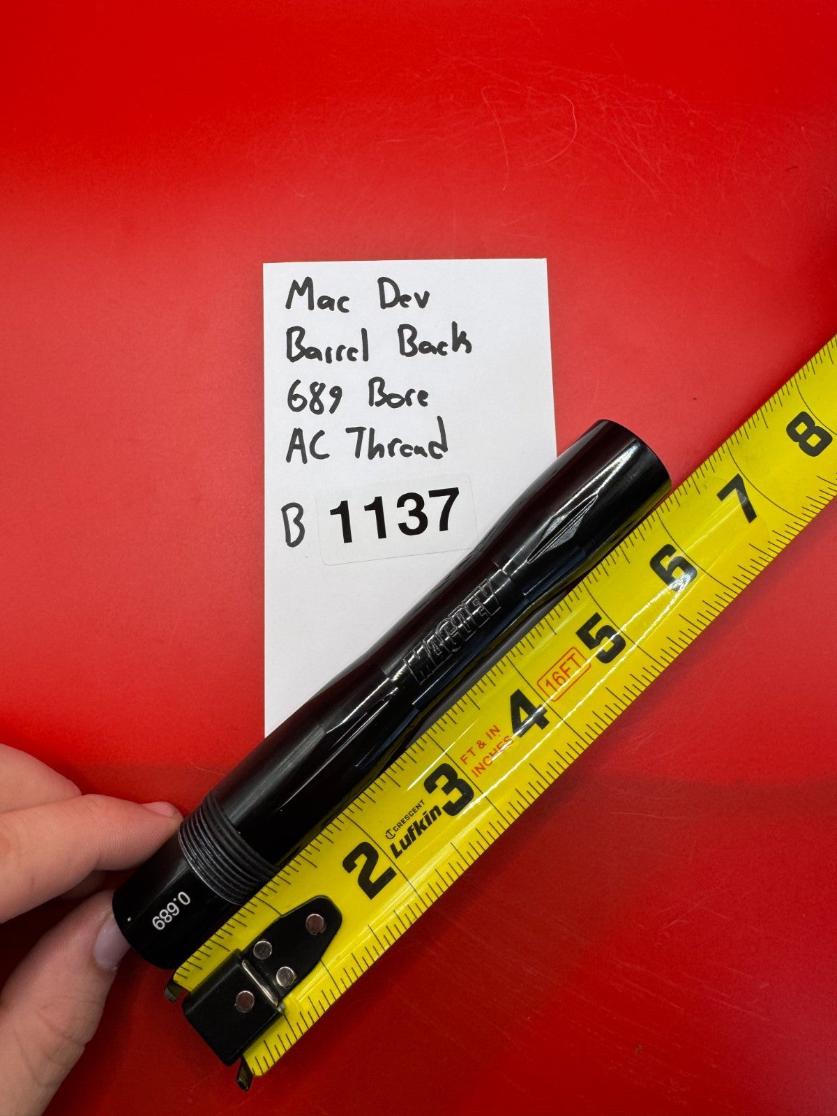 Mac Dev Paintball Barrel Back 689 Bore AC Thread