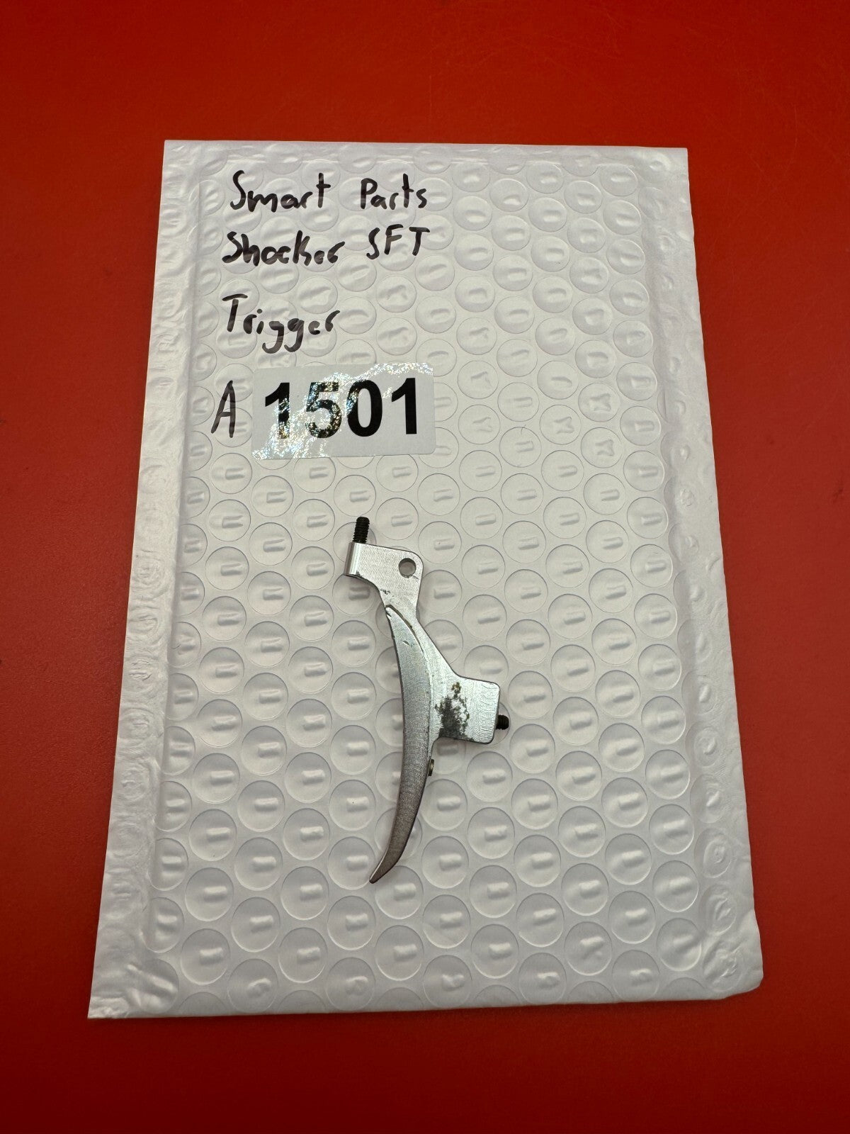 Smart Parts Shocker SFT Trigger - used paintball trigger - silver