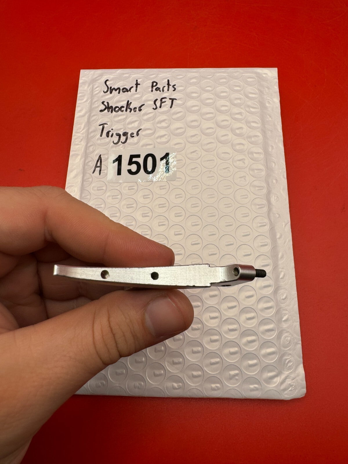 Smart Parts Shocker SFT Trigger - used paintball trigger - silver