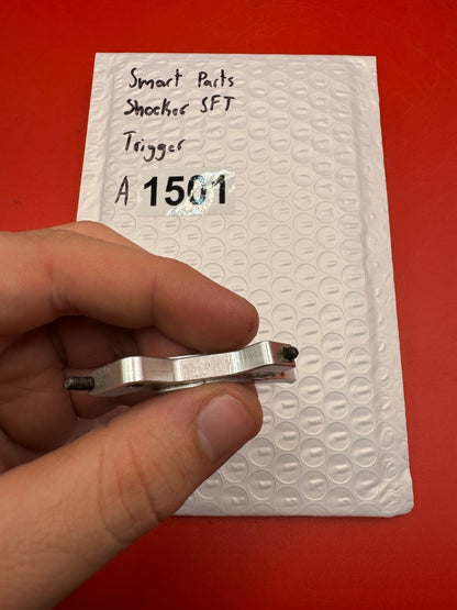 Smart Parts Shocker SFT Trigger - used paintball trigger - silver