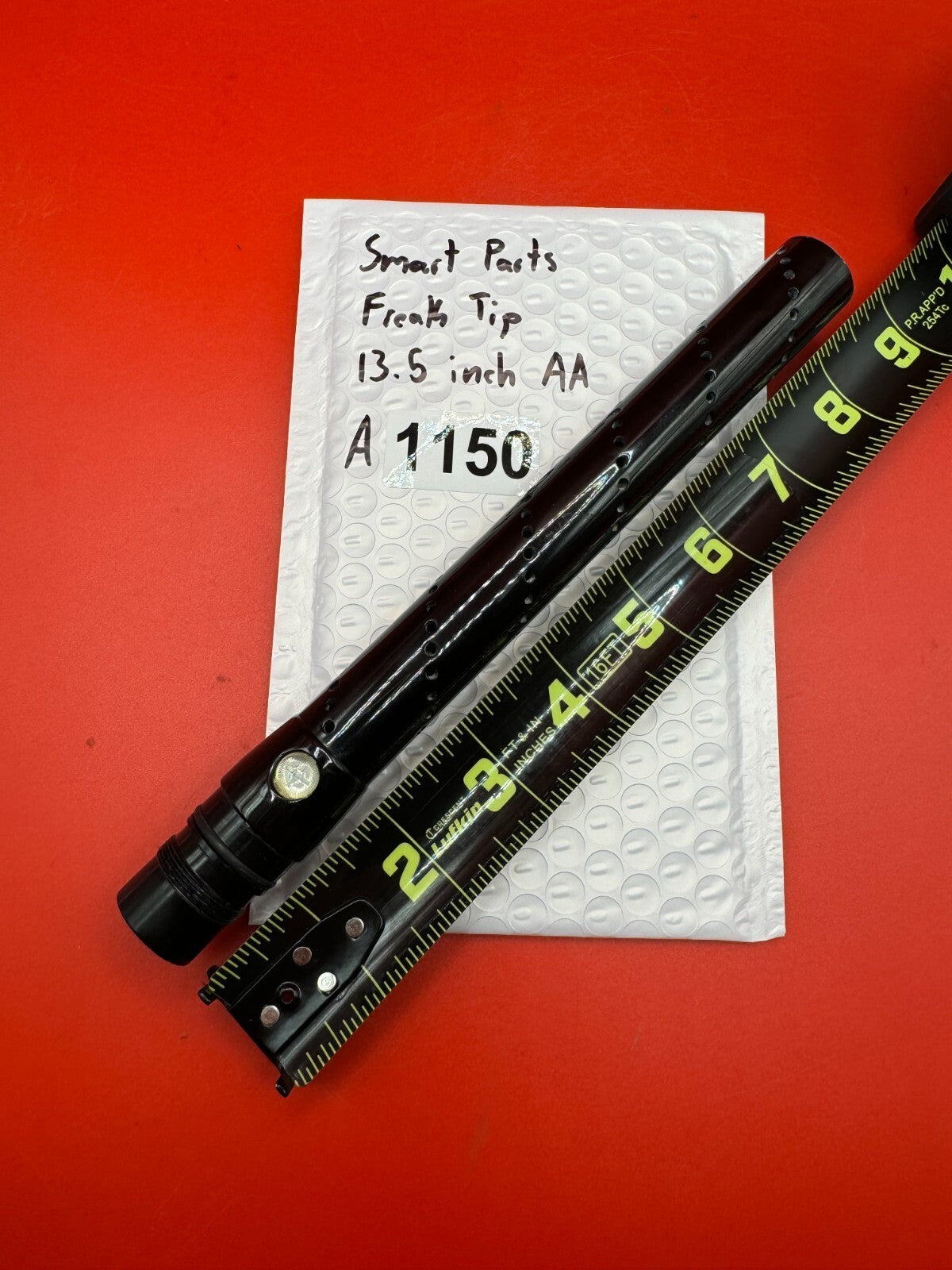 Smart Parts Freak Tip 13.5 inch AA - used paintball barrel tip - black anno