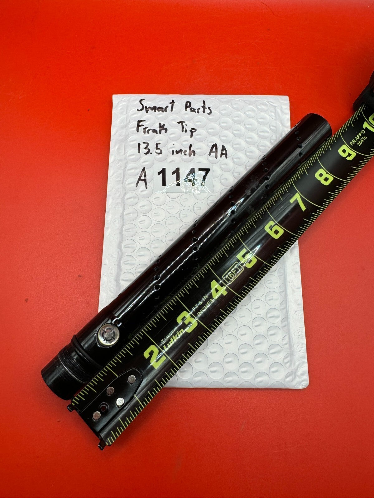 Smart Parts Freak Tip 13.5 inch AA - used paintball barrel tip - black anno