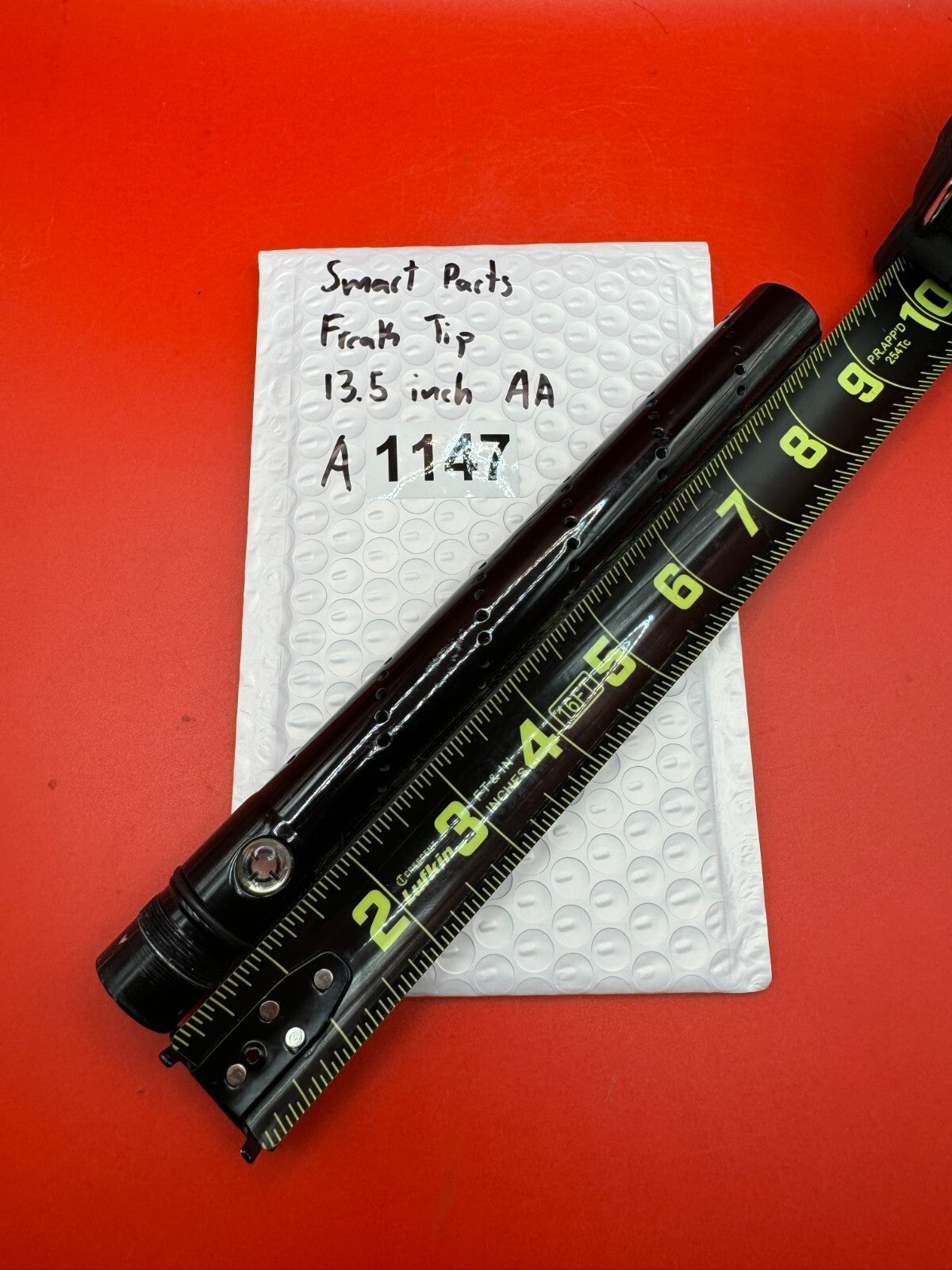 Smart Parts Freak Tip 13.5 inch AA - used paintball barrel tip - black anno