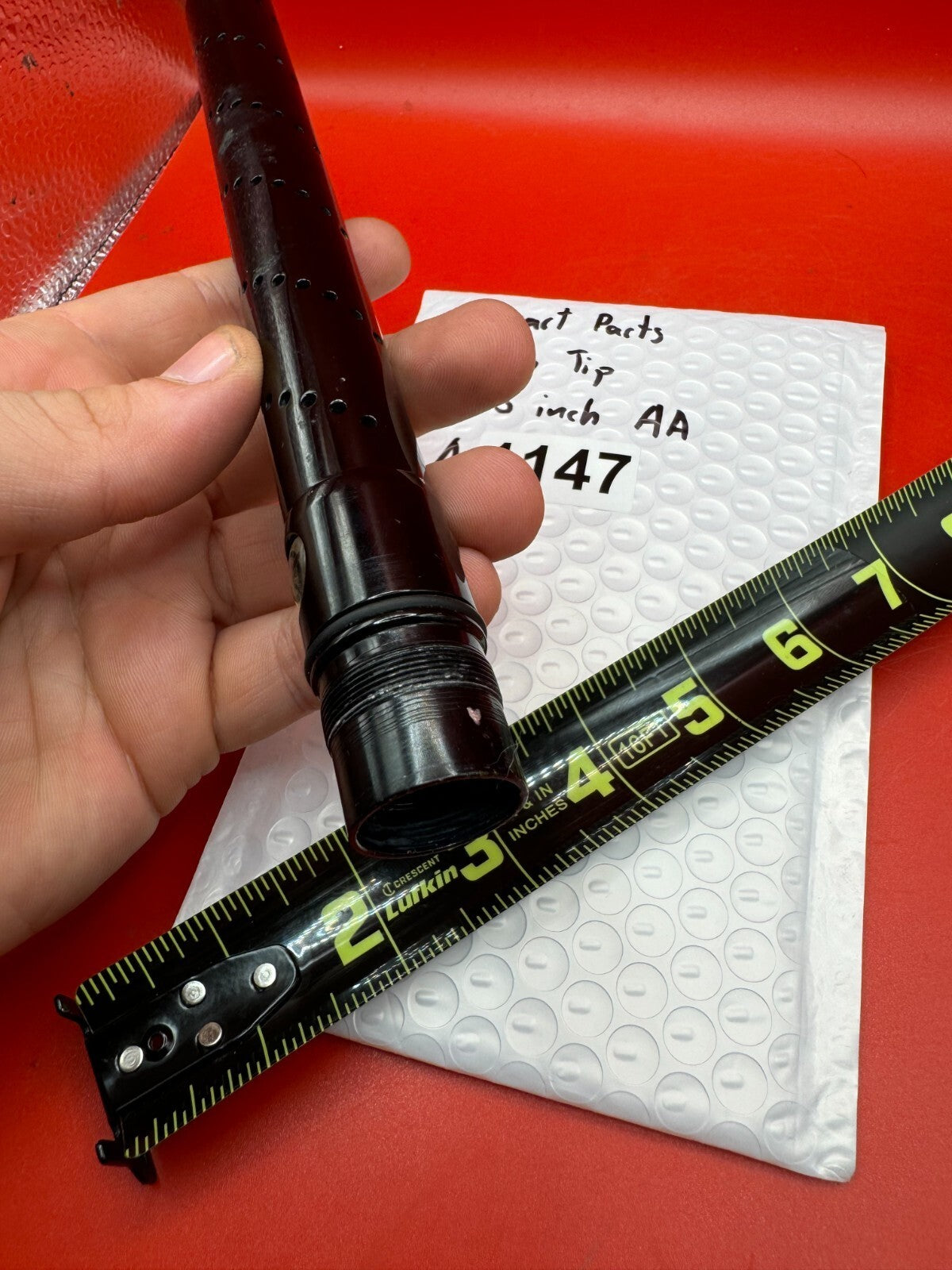Smart Parts Freak Tip 13.5 inch AA - used paintball barrel tip - black anno