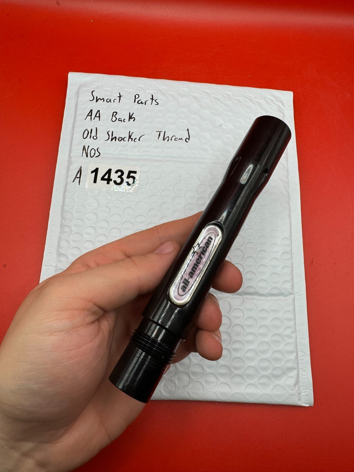 Smart Parts AA Back Old Shocker Thread NOS - used paintball barrel back - black